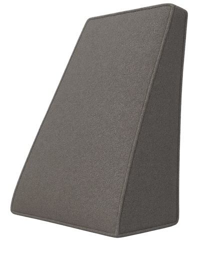 Slopped back cushion and cover