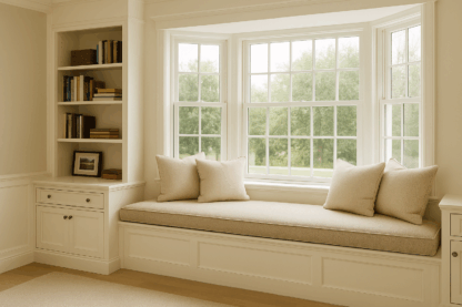 Clipped window seat