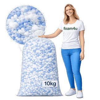 Mixed foam and fibre cushion filler