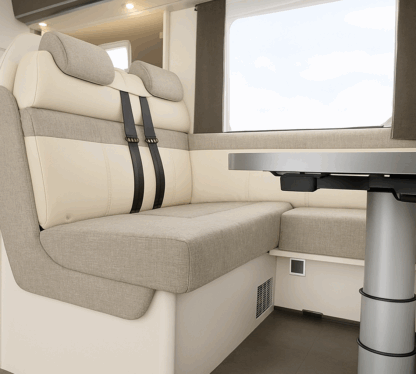 Motorhome wedge seat