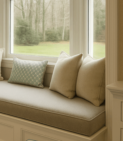 Clipped window seat