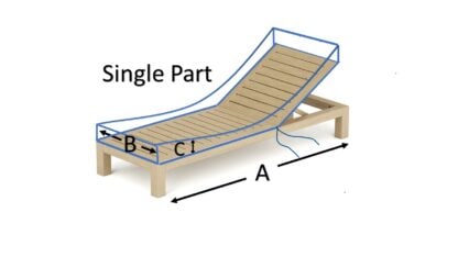 Custom Sun Lounger Cushions   (2 Part)