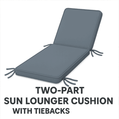 2 part Sun Lounger with Tie-Backs