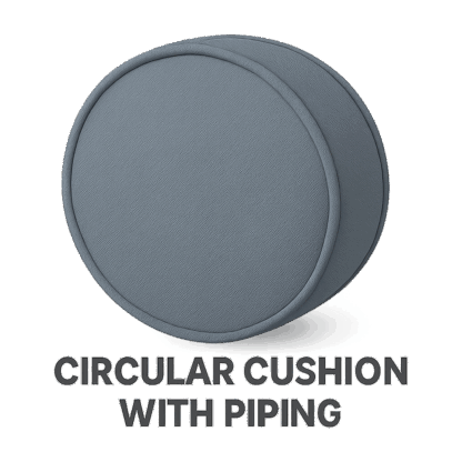 Circular Cushion With Piping