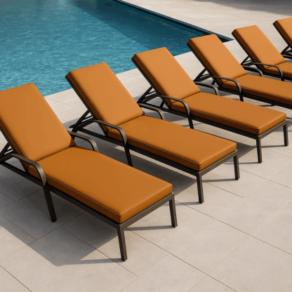 Sun Loungers in Chieftain Fudge