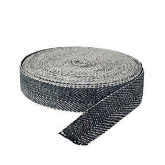 50mm Black & White Webbing 33mtr roll