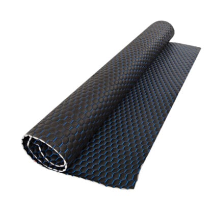 Custom Stitch Vinyl Blue Honeycomb (per mtr) - Image 2