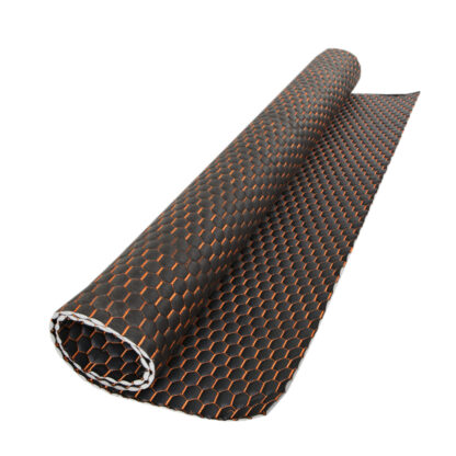 Custom Stitch Vinyl Orange Honeycomb (per mtr) - Image 2