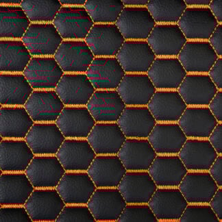 Custom Stitch Vinyl Orange Honeycomb (per mtr)
