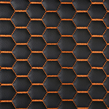 Custom Stitch Vinyl Orange Honeycomb (per mtr)