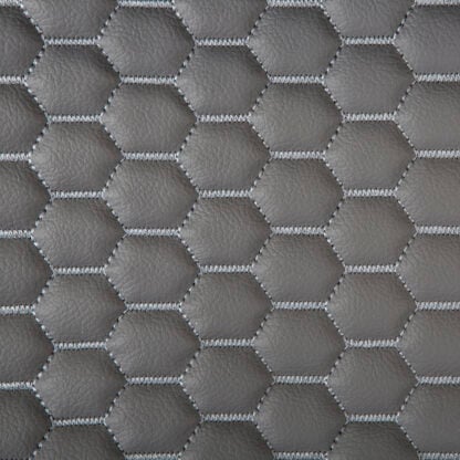Custom Stitch Vinyl Honeycomb Grey Vinyl (per mtr)