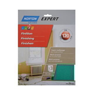 Norton Expert Aluminium Oxide Paper (3 sheets)