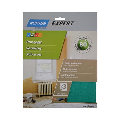 Norton Expert Aluminium Oxide Paper (3 sheets) - Image 2