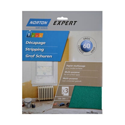 Norton Expert Aluminium Oxide Paper (3 sheets) - Image 3