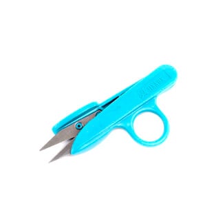 Plastic thread snips with finger loop