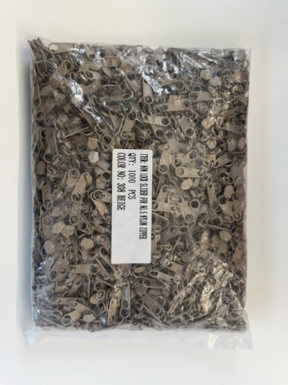 Clearance Beige No5 Zip sliders Bag of 1000