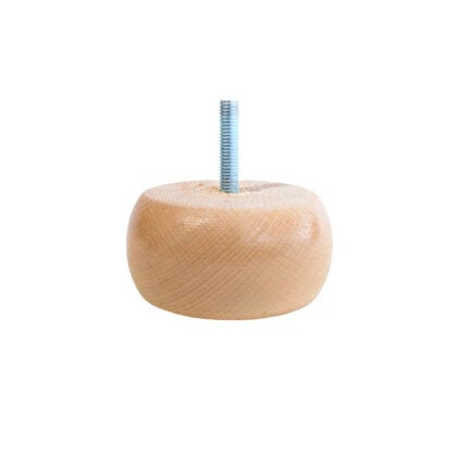 Wooden Bun Foot 68mm diameter x 40mm - Image 4