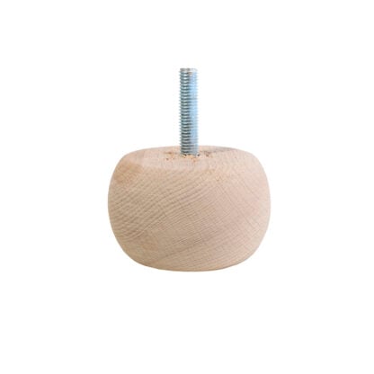 Wooden Bun Foot 68mm diameter x 40mm - Image 3