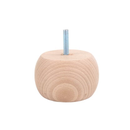 Wooden Bun Foot 87mm diameter x 54mm - Image 3