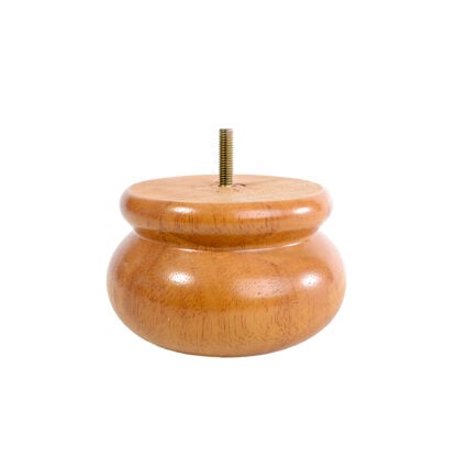 Shaped Wooden Bun Foot 125mm diameter x 80mm - Image 3