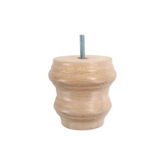 Turned Wooden Foot 100mm diameter x 102mm