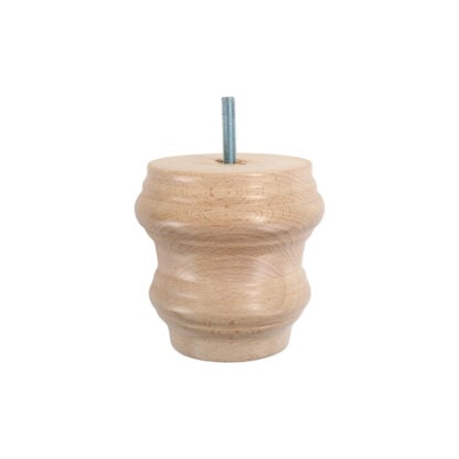 Turned Wooden Foot 100mm diameter x 102mm