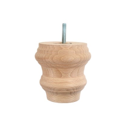 Turned Wooden Foot 100mm diameter x 102mm - Image 4