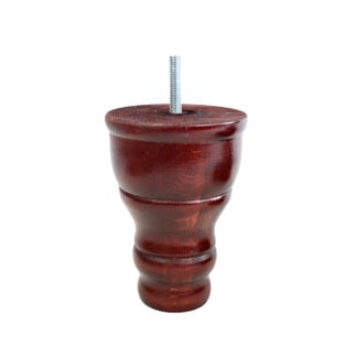 Turned Wooden Foot 90mm diameter x 125mm
