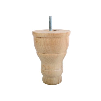 Turned Wooden Foot 90mm diameter x 125mm - Image 2