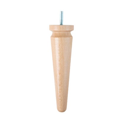 Round Tapered Wooden Leg  45mm diameter x 200mm tall