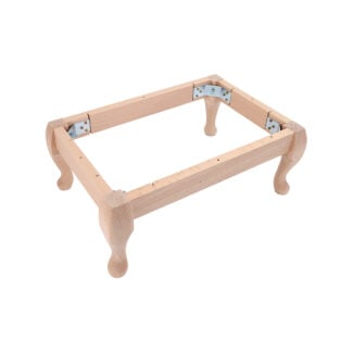 Raw Queen Anne Footstool 460mm x 300mm