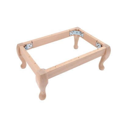 Raw Queen Anne Footstool 460mm x 300mm