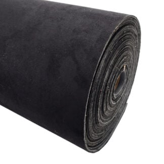 Black SuedeTrim Foam Backed Faux Suede (per mtr)