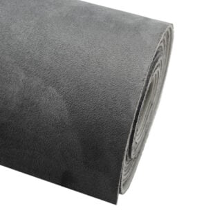 Grey SuedeTrim Foam Backed Faux Suede (per mtr)