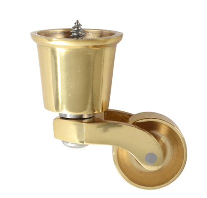 Brass 32mm (1¼”) Brass Screw Cup Castor