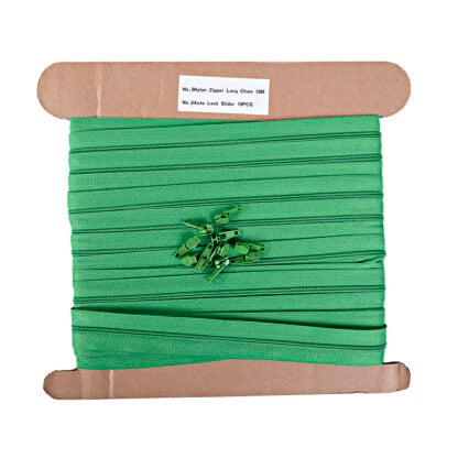 No.3 Mid Green continuous zip