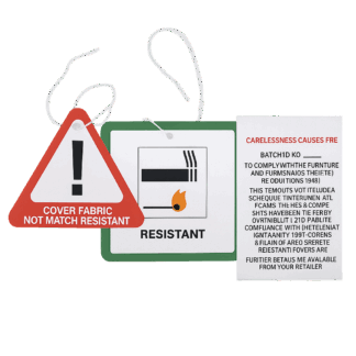 Upholstery Fire Labels