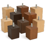 Square Shaped Wooden Feet
