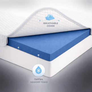 Gel Infused memory foam mattress topper