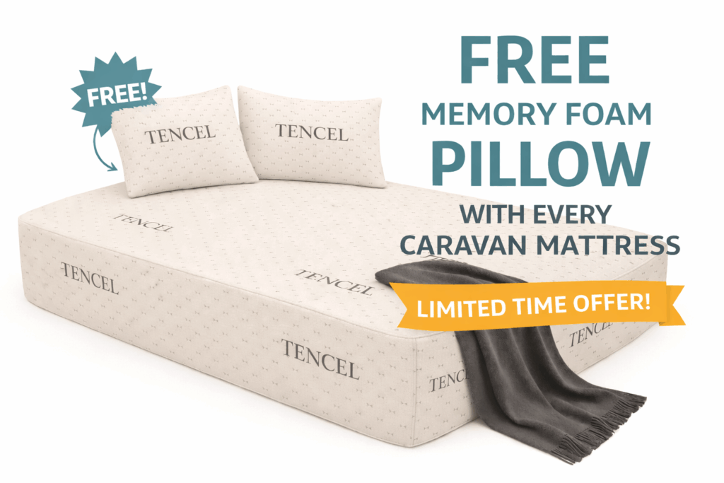 Free Tencel Pillow with every caravan mattress