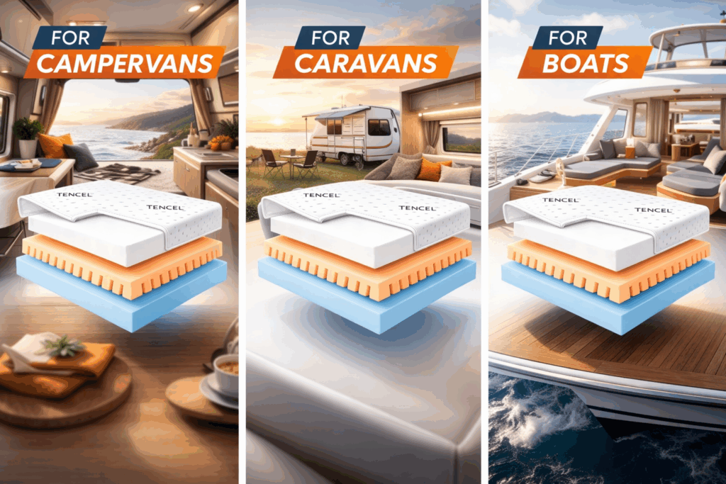 Airflow Leisure Mattresses custom hybrid mattresses for campervans caravans motorhomes boats and home use