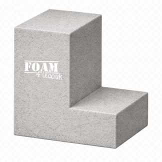 L shape natural latex foam cut to size for corner seating and mattresses