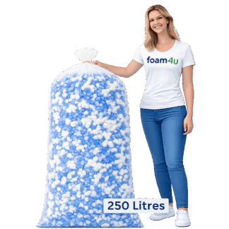 250 litre reticulated shredded foam crumb cushion filling